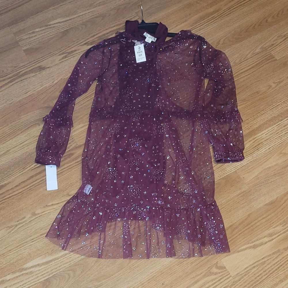 New Knitworks Burgundy 2 piece dress set size 14 - Picture 2 of 12